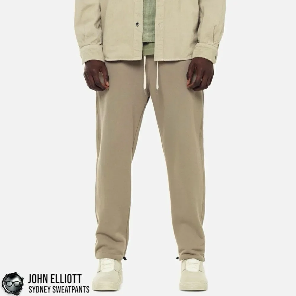 JOHN ELLIOTT SYDNEY JOGGER SWEATPANTS IN SHARK BEIGE MEN’S MEDIUM LUXURY PANTS